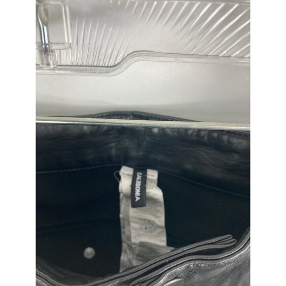 Calzedonia Faux Leather Black Pants Size Small - Picture 4 of 6